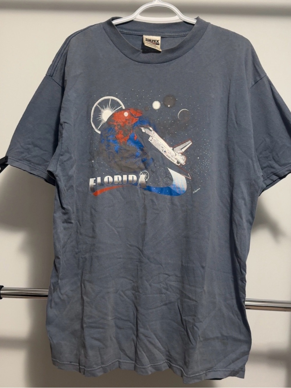 Vintage 90s Tultex Florida Space Shuttle Graphic Tee XL